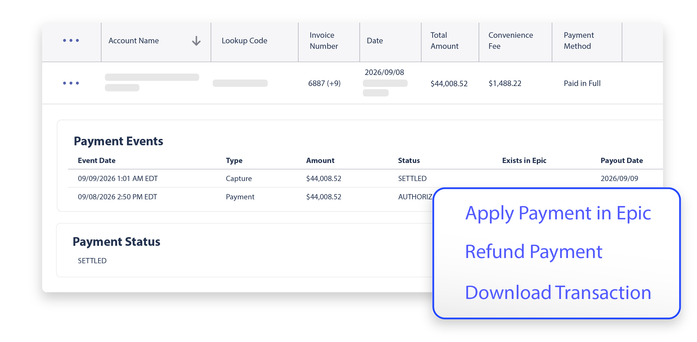 See where every payment sits, branch by branch