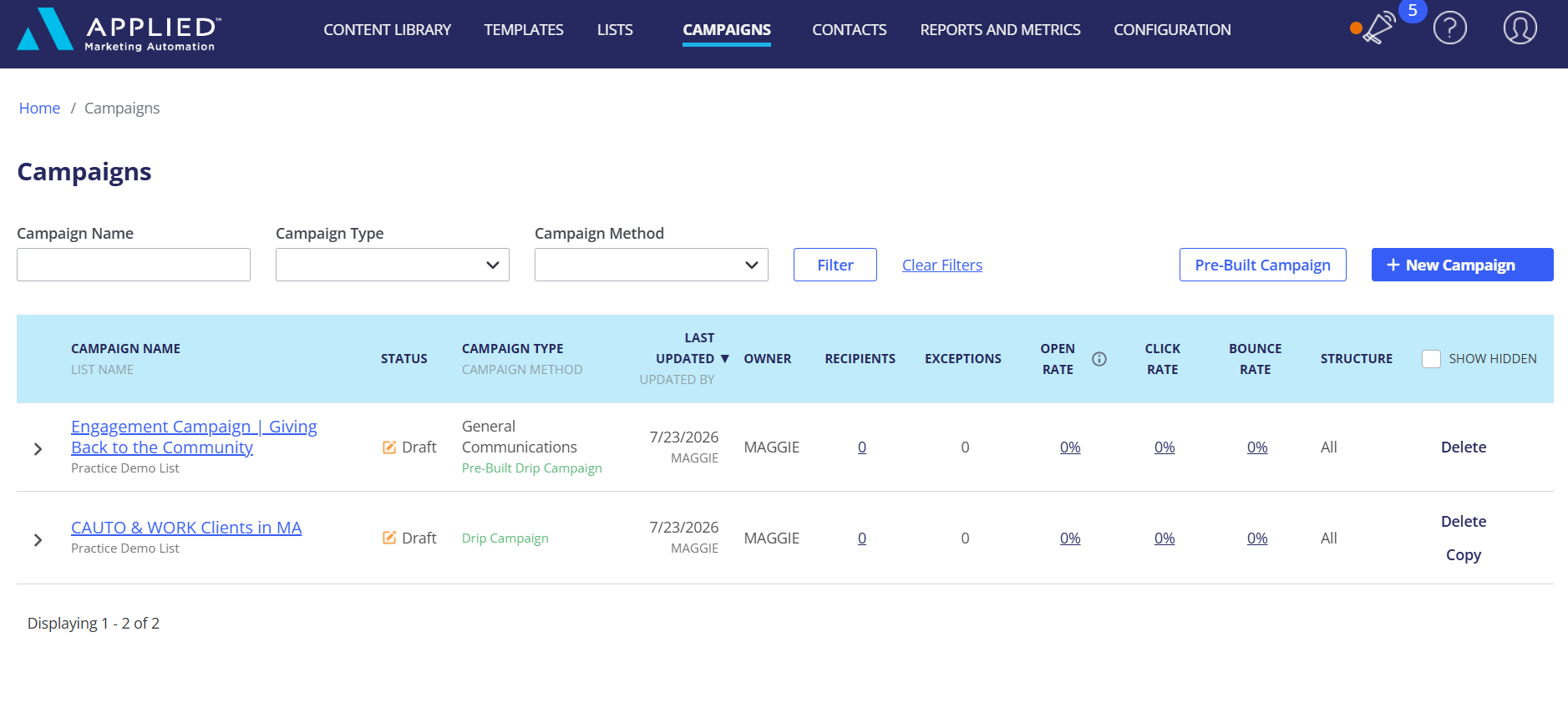 Send a campaign that is already written for you