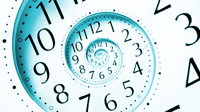 Spiral clock face